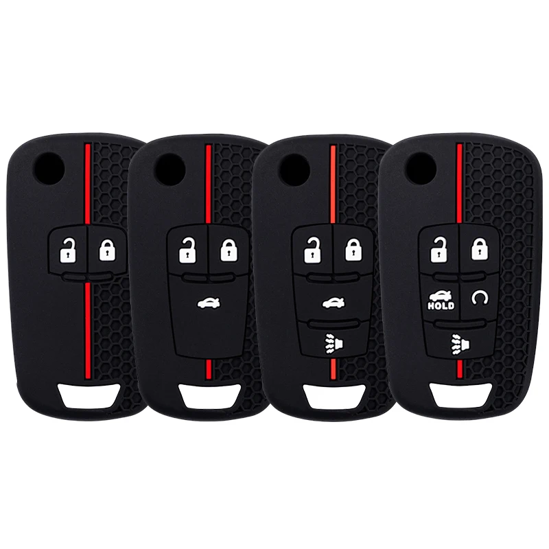 2/3/4/5 Buttons Silicone Car Key Cover Case For Chevrolet Cruze Buick Opel Astra Corsa Antara Zafira Meriva Insignia Key Holder