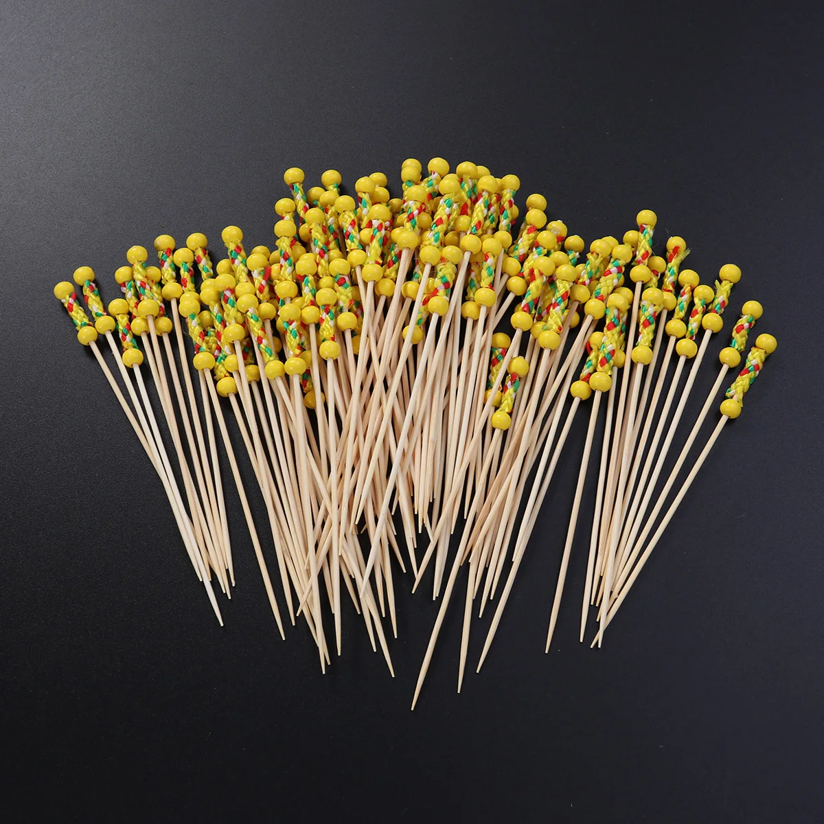 

Food Picks Cocktail Fruit Appetizer Drink Picks Sticks Disposable Wood Toothpicks Party Supplies (About 100pcs, Double