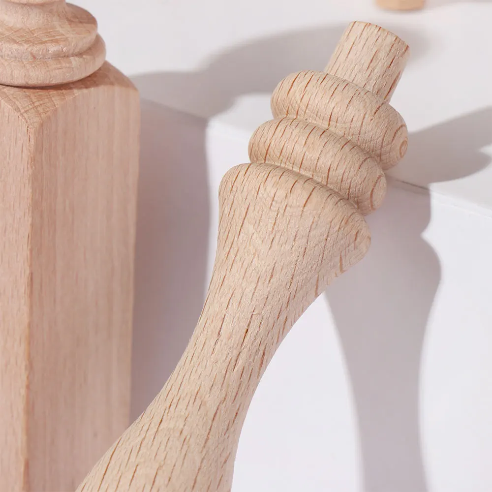 High Quality European Style Decoration Crafts Cabinet Seat Feets Vintage Wood Carved Furniture Foot Legs Home Decor