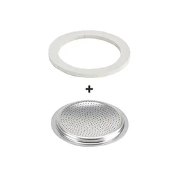 1 Set Gasket Seal With Sieve Fits For Coffee Espresso Moka Stove Pot Top Rubber Ring Gaskets Coffeeware