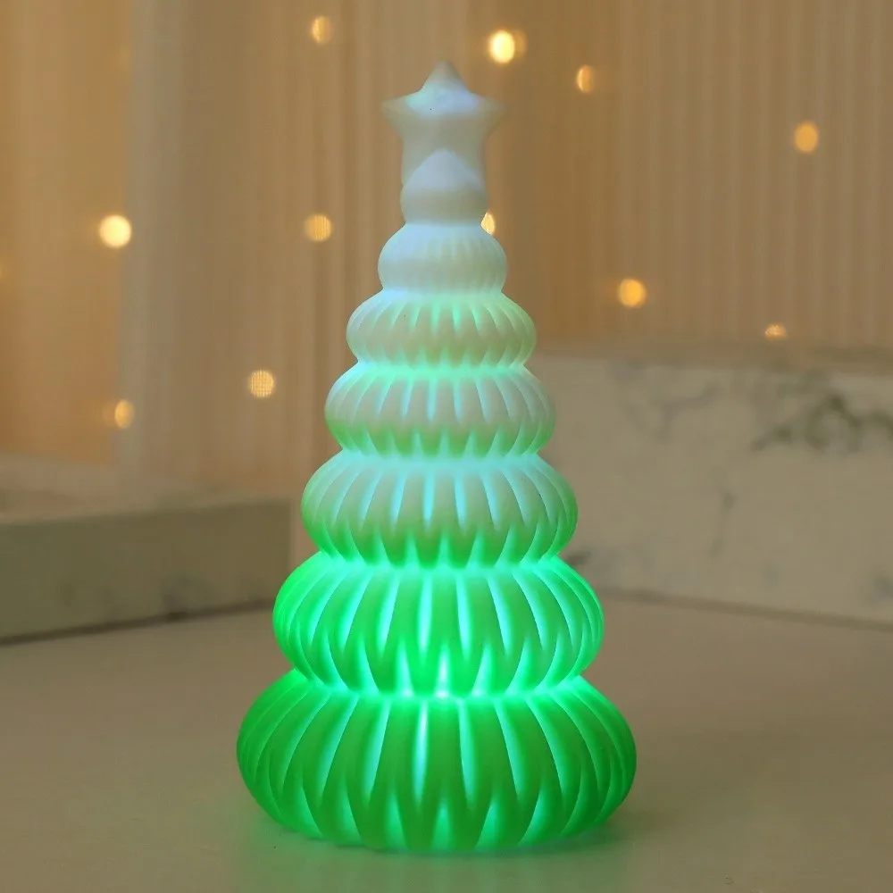 Vinyl Santa Claus Night Light Luminous Santa Claus Christmas Tree Desktop Lamp Atmosphere Glowing Christmas Desktop Ornaments