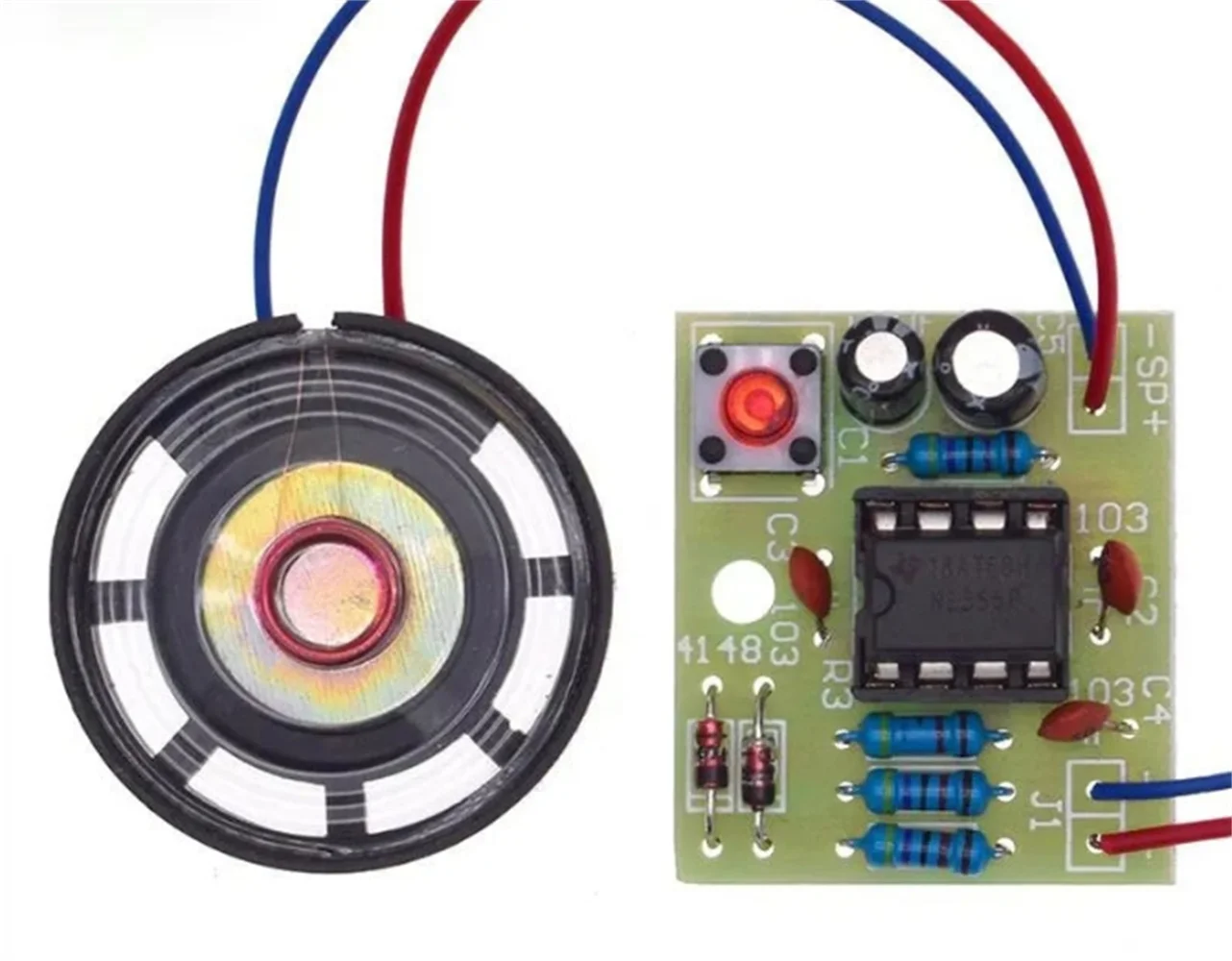 DIY production of spare parts NE555 Dingdong doorbell kit NE555 doorbell kit Digital doorbell production kit