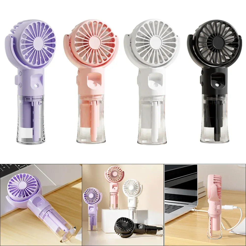 Handheld Spray Water Fan Usb Charging Hung Neck Portable Mini Fan Household Power Manual Tool Home Improvement Accessory