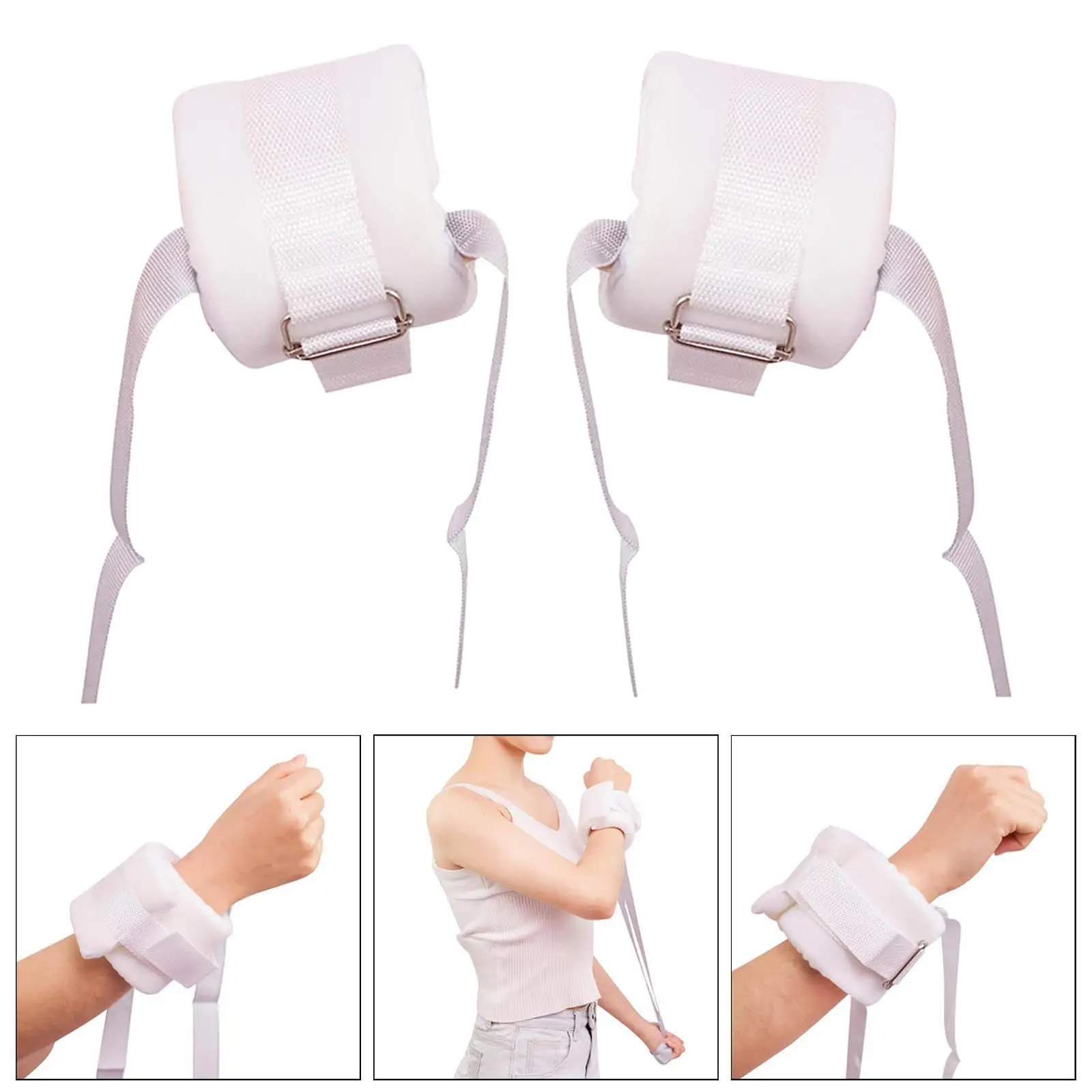 2 Pieces Wrist Ankle Restraint Fixation Belt Dementia Products for Prevent Hand Infection