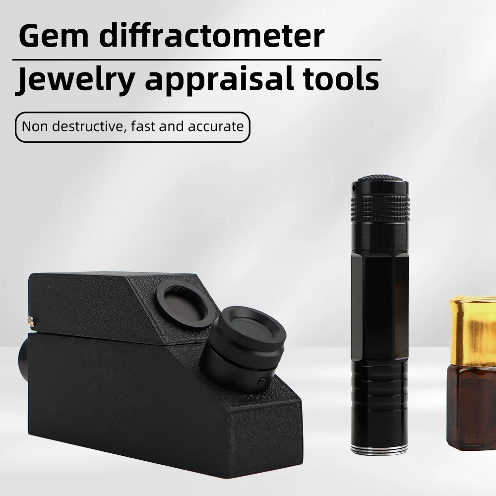 Professional Gemstone Refractometer RHG 1.30-1.81 Jewelry Emerald Testing Tool With LED Light Double Refractometer