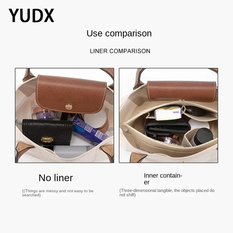 YUDX NEW Bag Organizer For Longchamp Small Tote Bag Timid Bag Storage And Finishing Inner Bag Liner