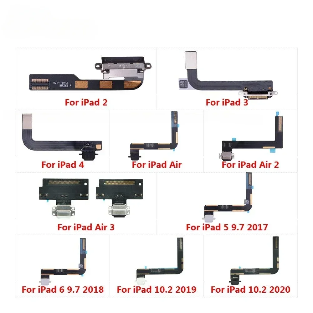 

USB Charger Connector Port Plug for IPad 4 Air 2 3 5 6 9.7 10.2 2017 2018 2019 2020 Power Charging Dock Port Flex Cable Parts