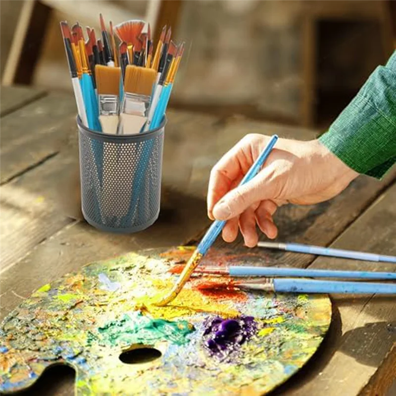 New!!32PCS Brush Set For Acrylic Painting, Watercolor, Filters, Fans, Detail Brushes, Brush Kit For Artists And Beginners