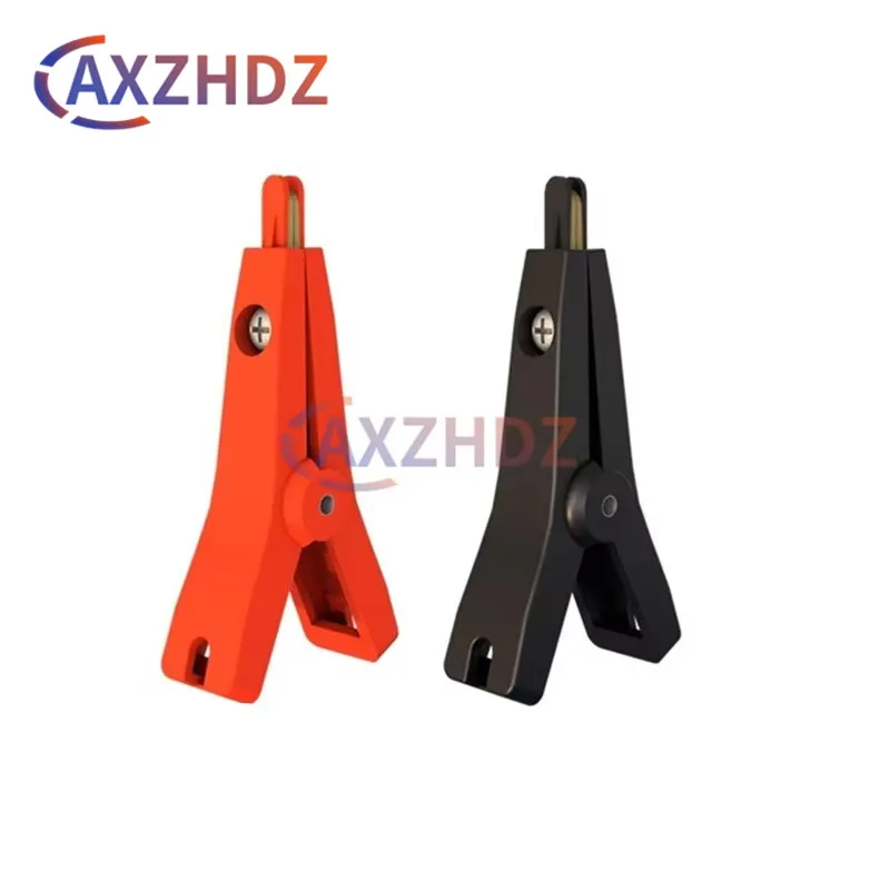 1PCS 53mm 5A Insulated Flat Crocodile Clip  LCR Kelvin Copper Brass Alligator Clamp Cable Battery Metal Test Clips