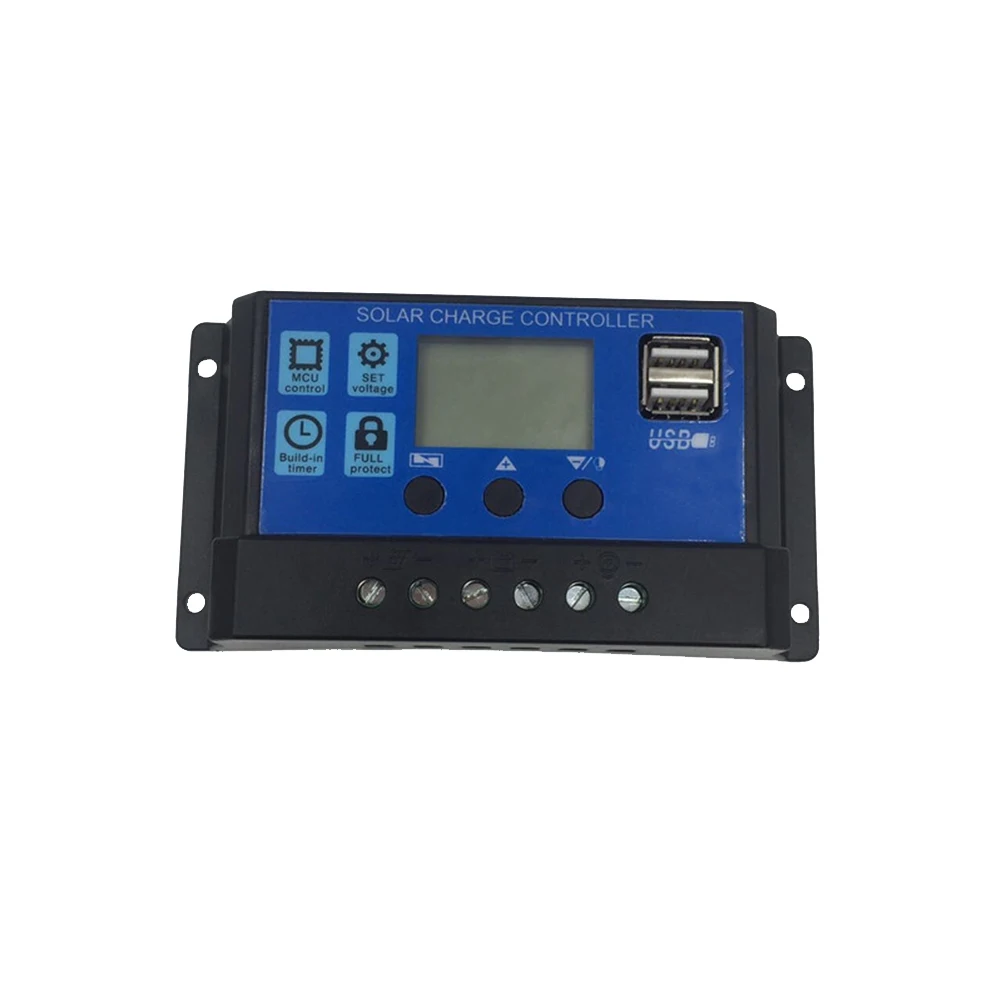 

20a 12V 24V Solar Controller Intelligent Regulator Dual USB Ports Reliable Pwm Charge Protection for Home Solar Panels