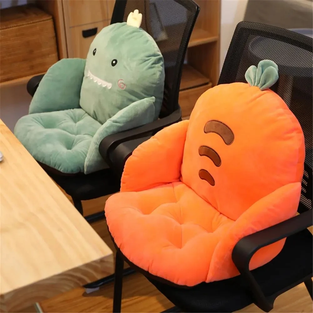 Creative Fruit Cartoon Shape Plush Seat Cushion, Thick, Soft, Office, Sedentary, Computer Chair Pad, Home Decor, Sitting Mat