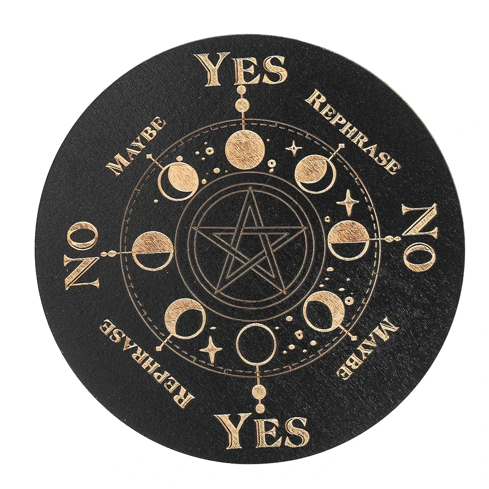 

Wooden Star Pendulum Board Yes or No Divination Meditation Energy Mat Metaphysical Message Board Witchcraft Altar Supply