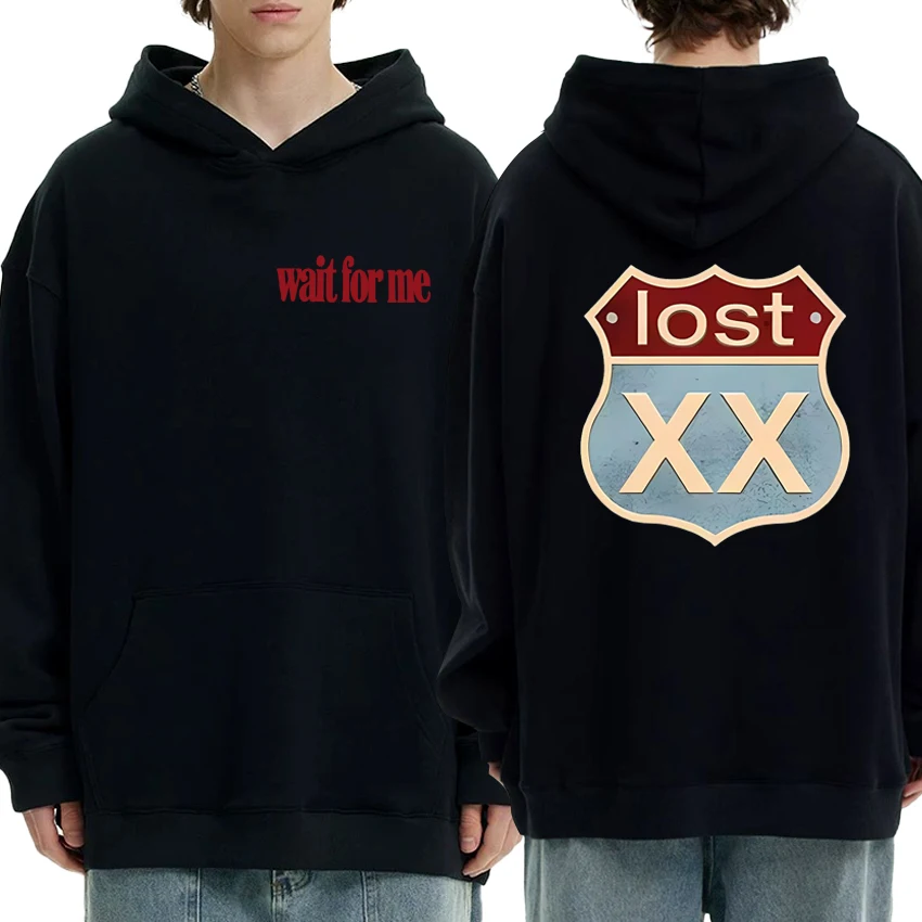

Hot Sale MGK Lost XX Americana 2025 Double Sided print Sweatshirt Men women vintage pullover Unisex Fleece Casual black Hoodie