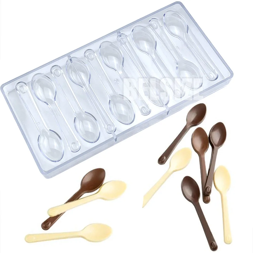 Spoon Chocolate Mold Polycarbonate Chocolate Spoon Mold  PC  Candy Baking Mould Cake Decoration Confectionery Tools