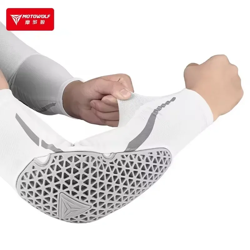 Motorcycle Elbow Pads Summer Breathable Elastic Motocross Elbow Protector MTB Cycling Arm Sleeve Motorcycle Equipment