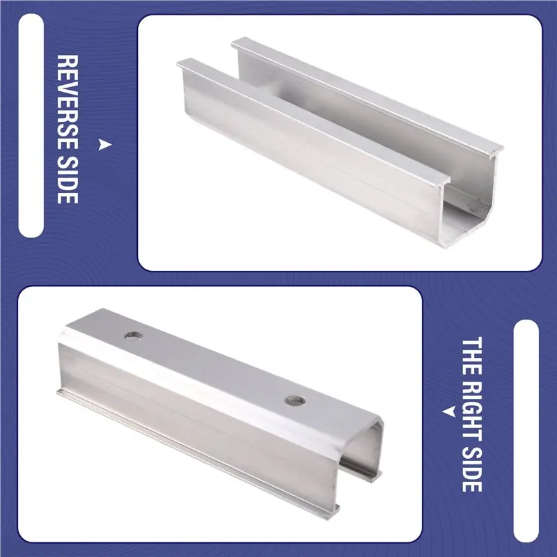 【A56X】48Pcs Solar Panel Bracket Aluminum PV Rail Fastening Module Trapezoidal Roof Mount Solar Rail End And And Middle Clamps