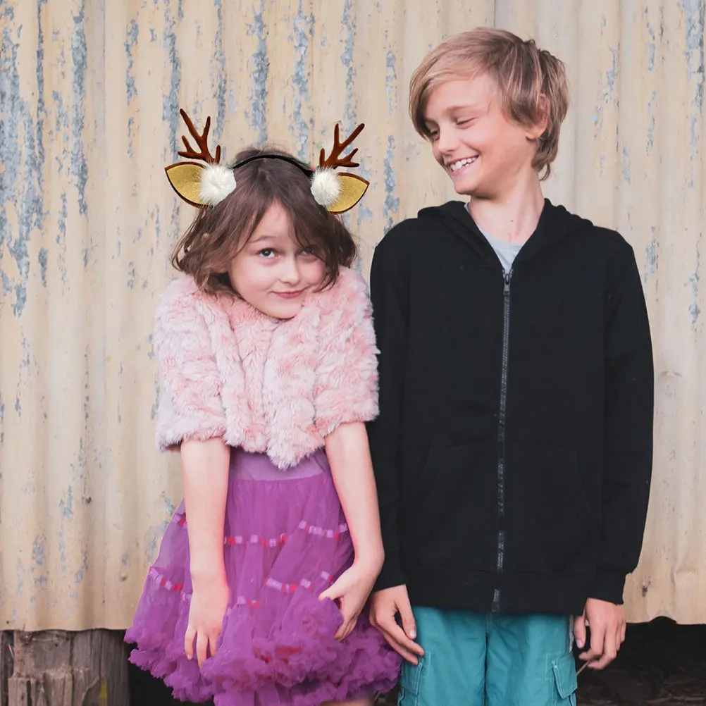 

3Pcs Reindeer Antler Headbands Christmas Hairbands Adorable Holiday Party Hairband Accessories for Kids Festive Celebration