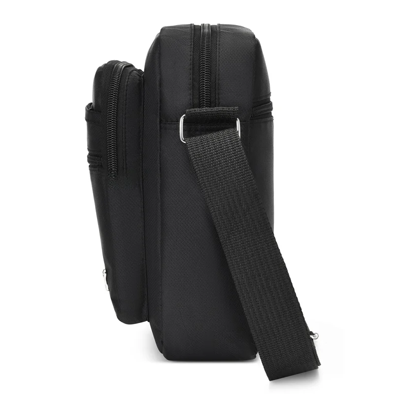 Waterproof Oxford Cloth Men's Crossbody Bag Single Shoulder Business Wallet Multi-Pocket Cashier Bag Nylon Material Zipper Cl...