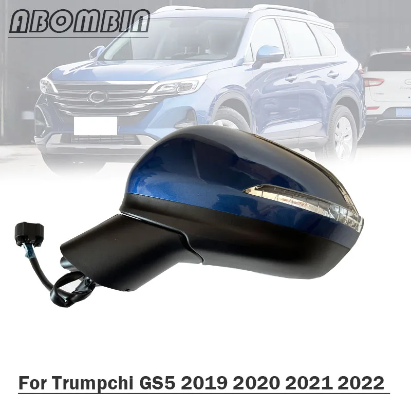 Side Rearview Mirror Assembly Turn Light Assy For Trumpchi GS5 2019 2020 2021 2022 5PINS Manual Fold Without Camera