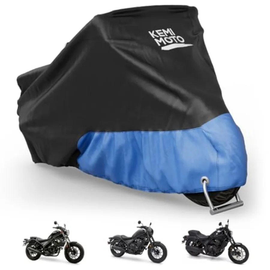 

Heavy Duty 420D Motorcycle Cover Waterproof Compatible with Sportster Iron 883 Shadow Vulcan S Boulevard S40 Rebel 300 500 1100