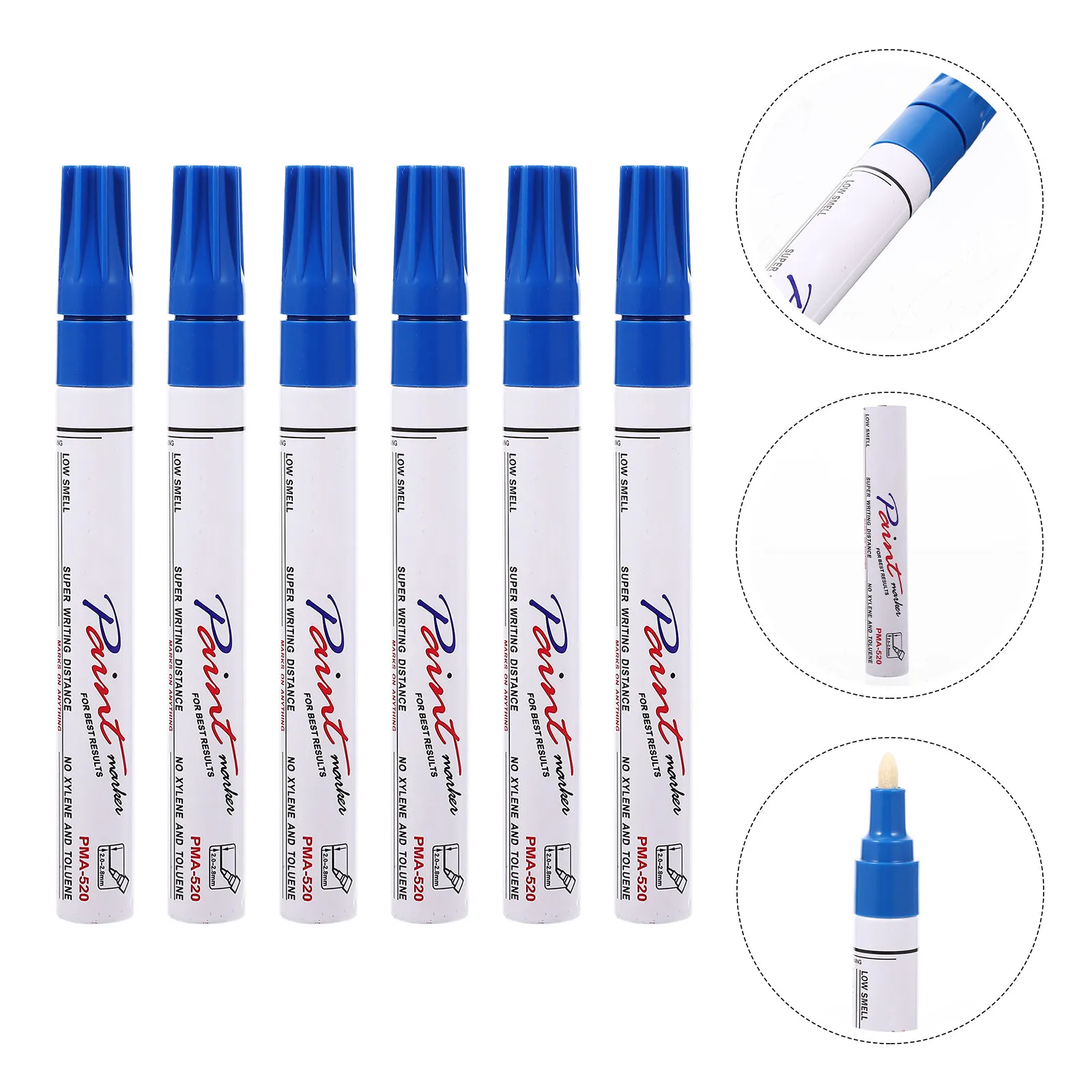 

6Pcs Oil-Based Colorful Paint Markers Fine Art Drawing Craft Pens Illustration Painting Supplies Paint Pens