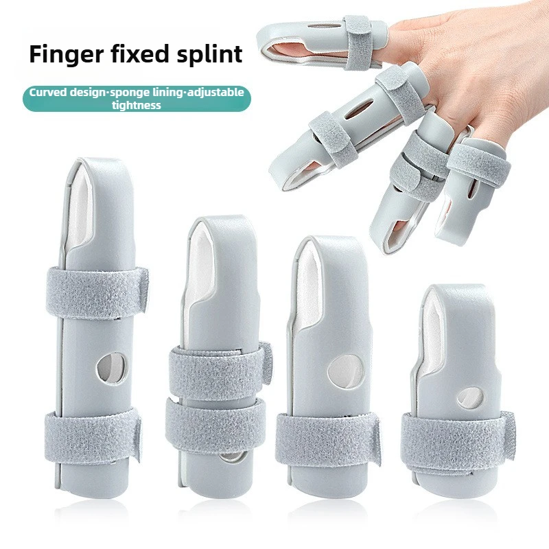 Attelle de fixation des doigts monobloc, Dispositif de soutien fixe, Attelle d'entraînement pour cinq doigts, Manchon de protection pour les doigts