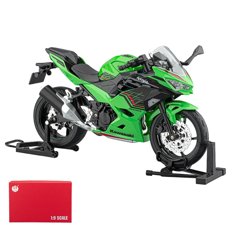 Originalgetreues 1:9 Kawasaki Ninja 400 Dynamisches Motorradmodell aus Legierung, Großformatige Simulierte Motorradfigur, Sammlerstück