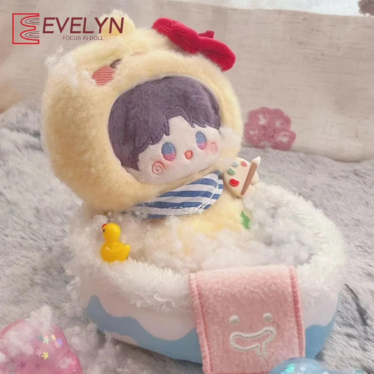 Evelyn Fashion Creative Doll Bathtub Suitable For 10-13cm Cotton Doll Clothes Decoration For Bear Doll's Bathing