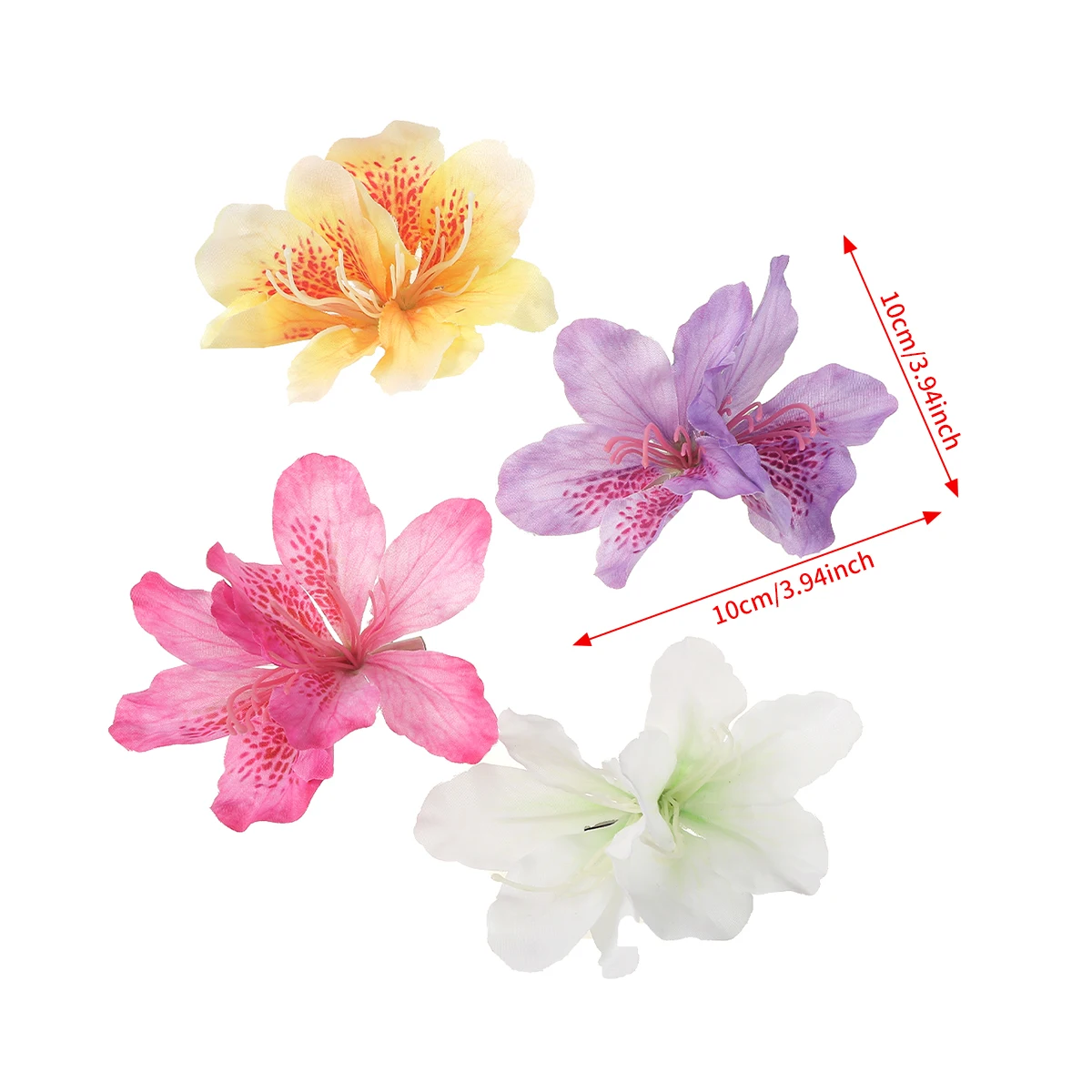 Seaside Hawaii Hairpin Large Bohemia Side Clips For Women Wedding Simulated Canna Hairpin Rose Red Bride Festival Hair Clip Gift