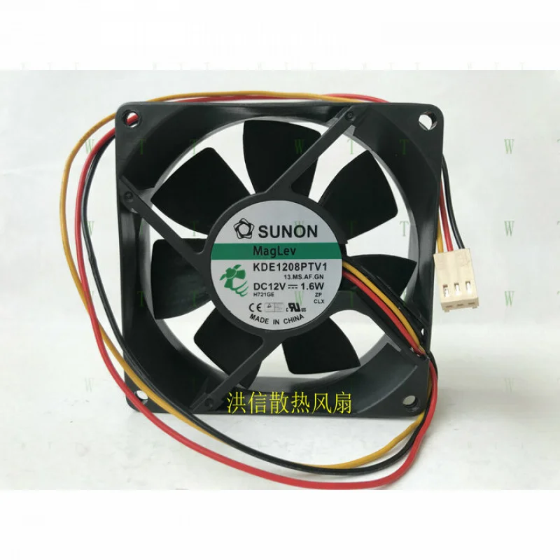 

H 1 шт. для вентилятора SUNON KDE1208PTV1 DC 12 В 1,6 Вт 8025 8 см 3-контактный вентилятор для корпуса