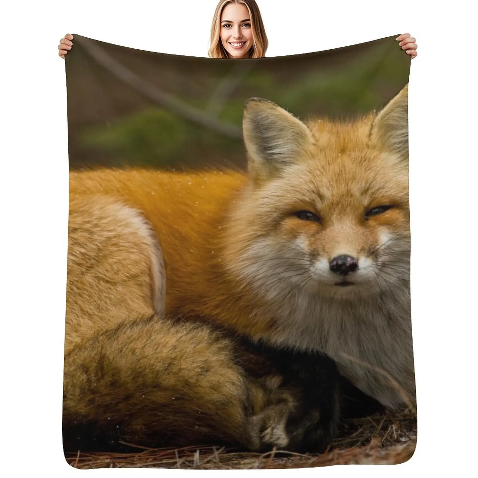 

Red Fox Throw Blanket Baby Heavy Decorative Beds Blanket