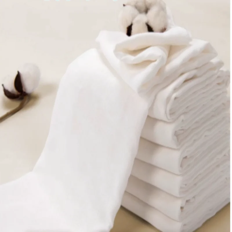 Breathable Absorbent Pure Cotton Muslin Nappies, Reusable Single Layer Baby Diaper Fabric, Multifunctional Confinement Sweat Tow