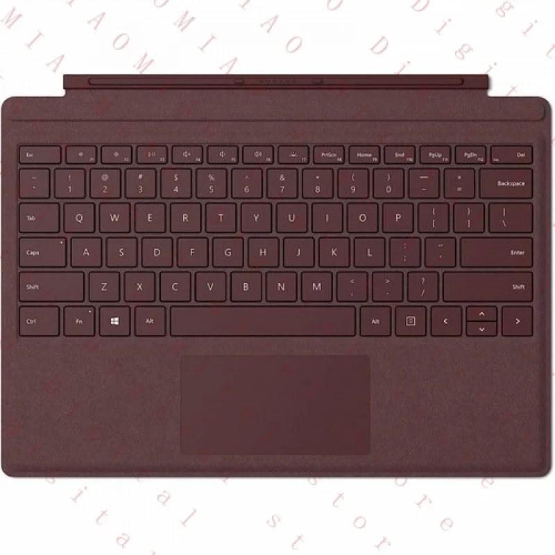 RY  Type Cover Keyboard for Surface Pro 7,6,5,4,3 - Burgundy - Signature Alcantara