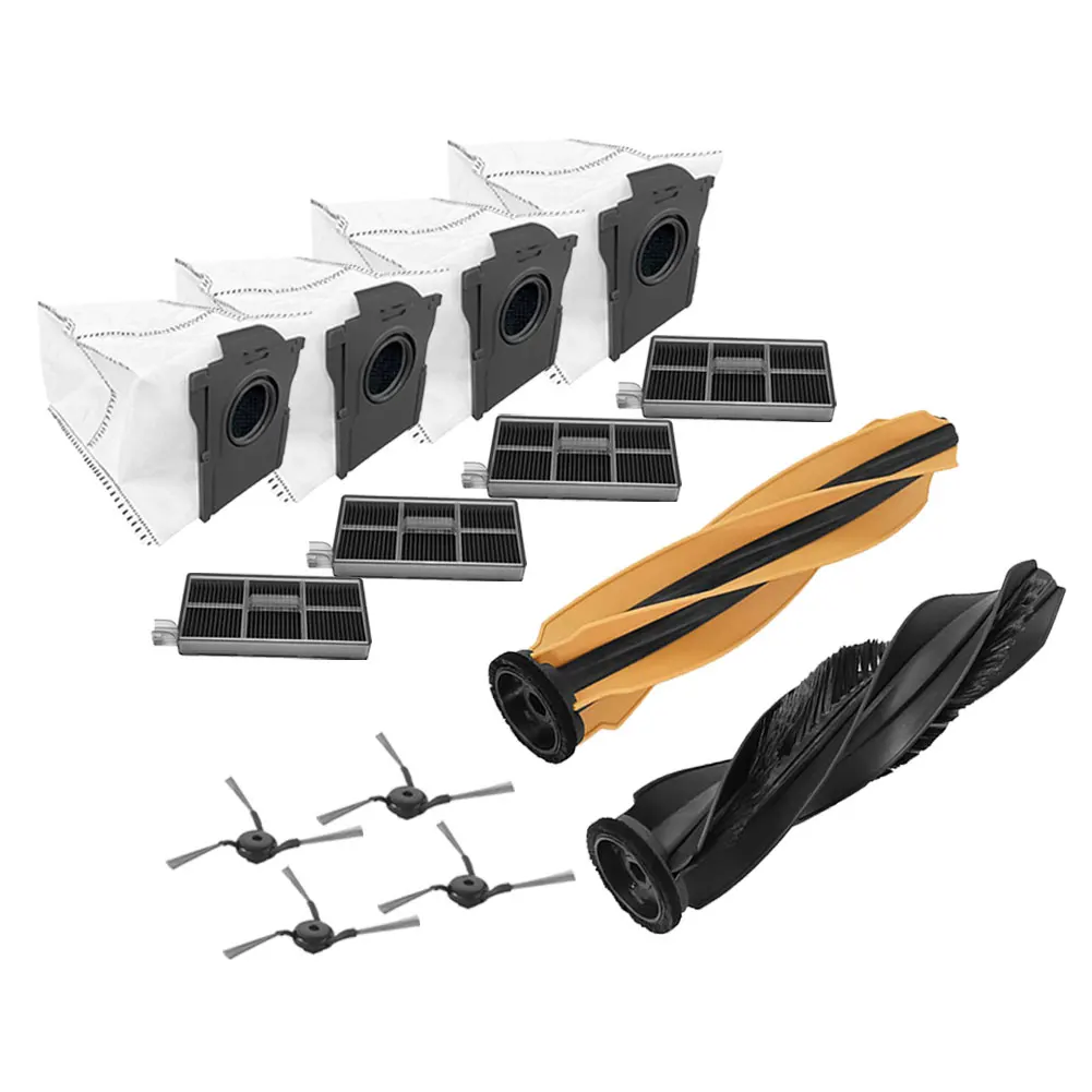 

Набор аксессуаров из 16 предметов: основные и боковые щетки, ролики, фильтры, мешки для пыли для робота-пылесоса Mova Z60 Ultra Roller Complete