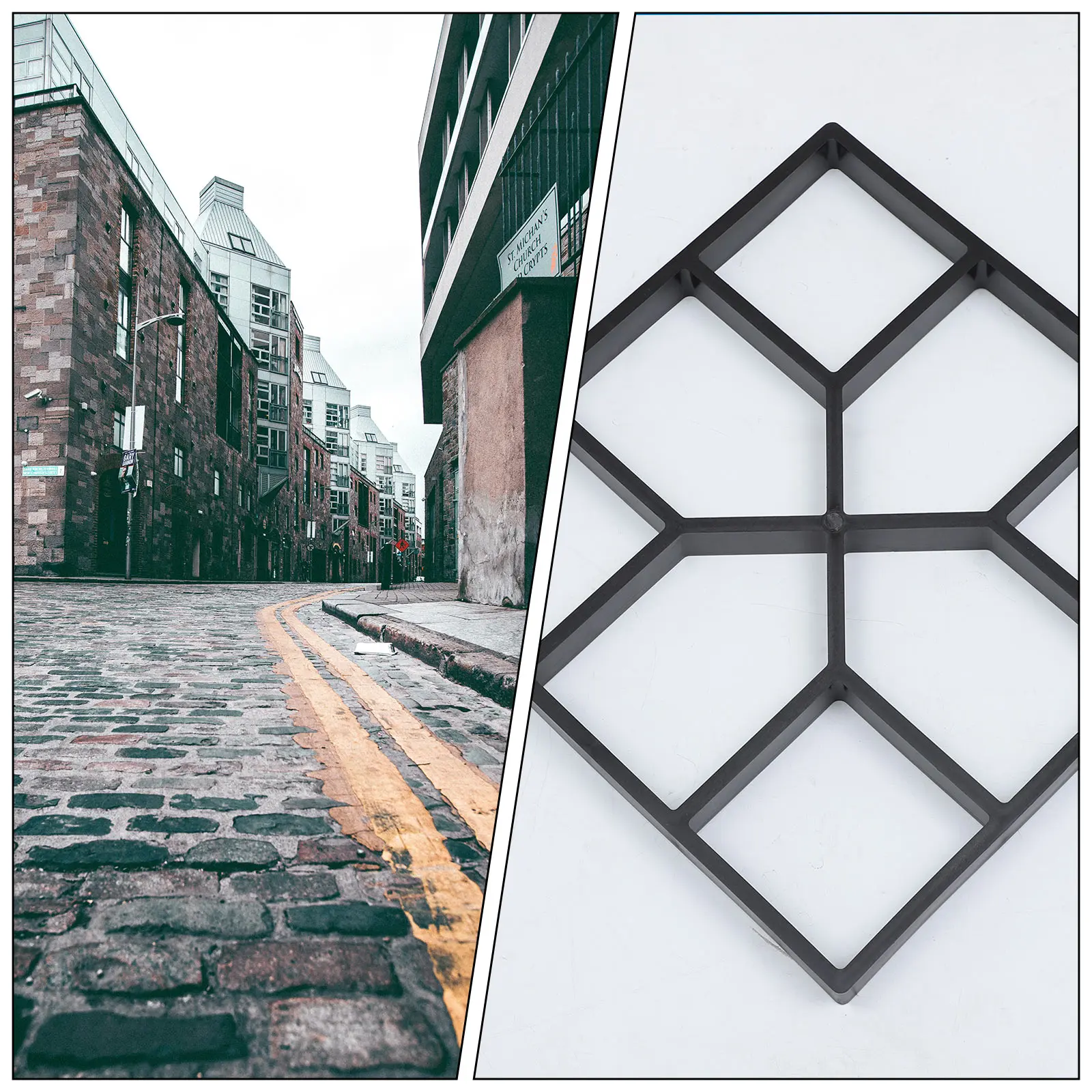 

2Pcs Pavement Mold High Quality Plastic Path Maker Easy Clean Reusable Garden Tool Floor Tile Mould Concrete Stepping Stone