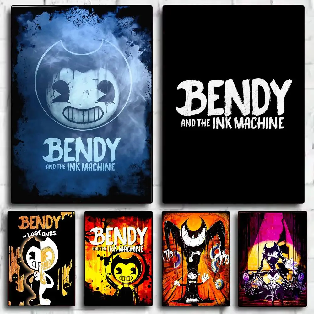 B-Bendy The Ink Machine Poster Wall Art Poster Print Decorative Artwork for Bedroom Living Room Office Home Decoration