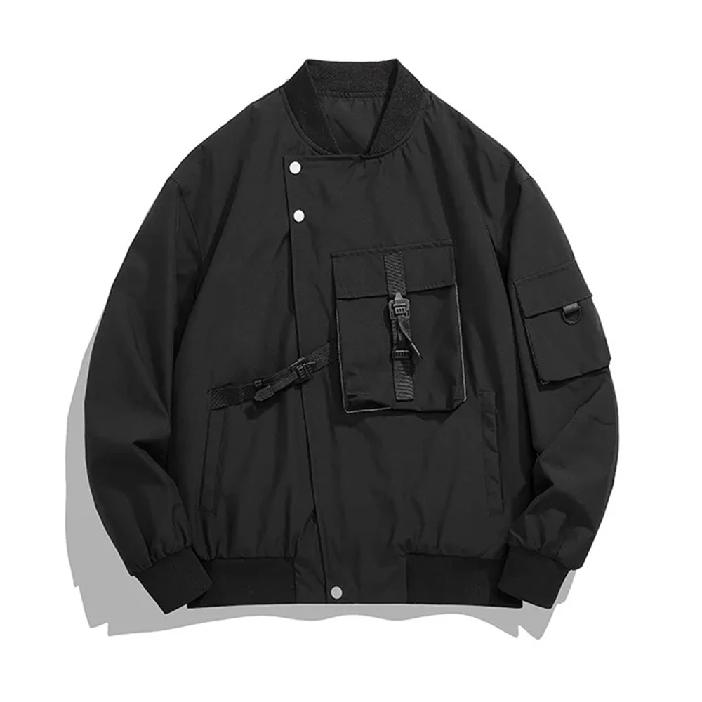 Large Size Baseball Jacket Mens Autumn Winter Workwear Jacket Fashion Street Trend Loose Japanese Style Stand Collar Y2k Jacket