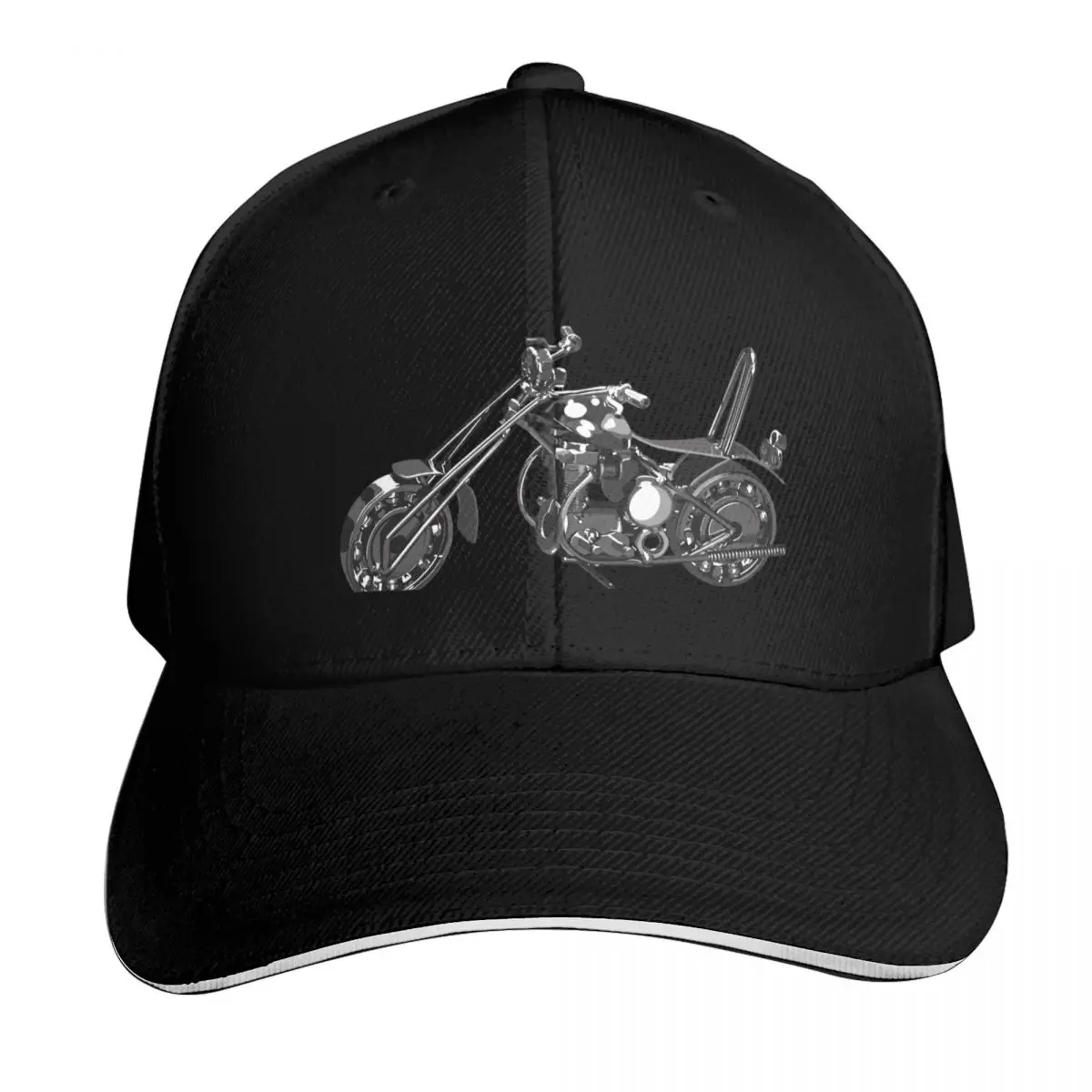 Vintage Chopper Motorbike Baseball Cap Streetwear Hip Hop Trendy Vintage Retro Embroidered Lightweight Packable