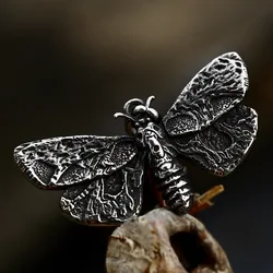 BEIER 2023 New Special Design 316L Stainless Steel Butterfly Moth Pendant Cool Biker Insect  Jewelry For Men Wholesale