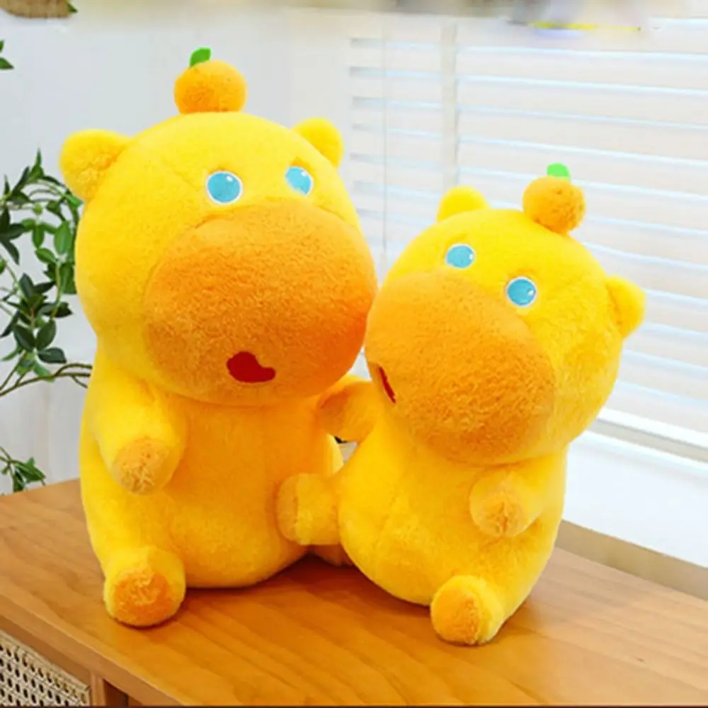 

Persimmon Capybara Lulu Plush Crossbody Bag Animal Doll Cute Design Dolphin LULU Doll Plush Toy Zipper Closure Large Capacity