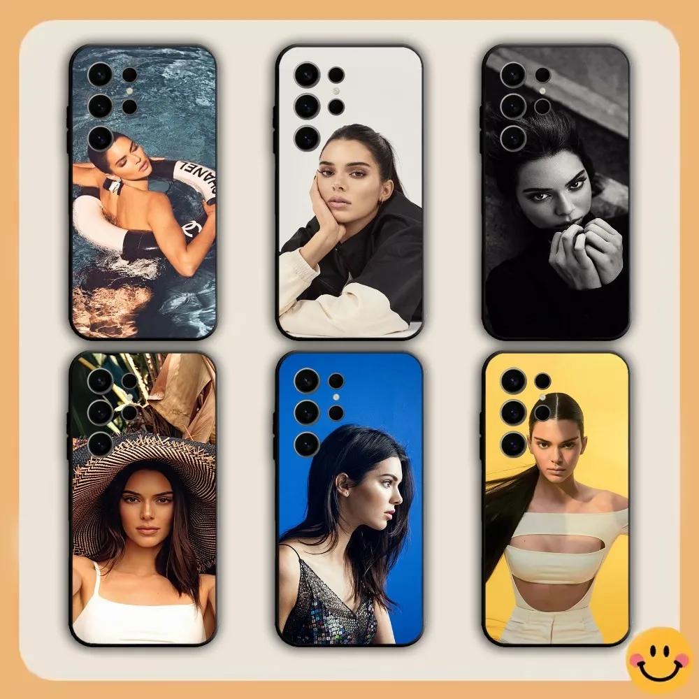 K-Kendall J-Jenner M-Model Phone Case For Samsung S21,S22,S23,S24,S30,Ultra,S20,S30,Plus,S21 Fe,Note20 5G black Cover