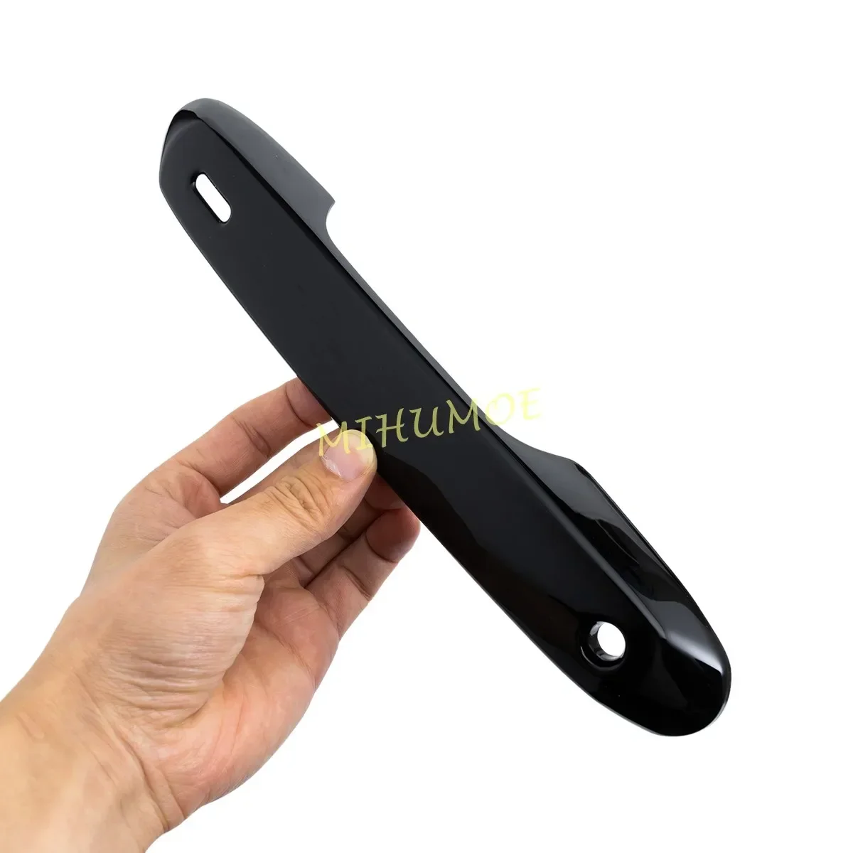 4x غطاء مقبض الباب الأسود اللامع الزخارف نمط لتويوتا جراند هايلاندر لكزس GX550 2024 2025 2026 #3