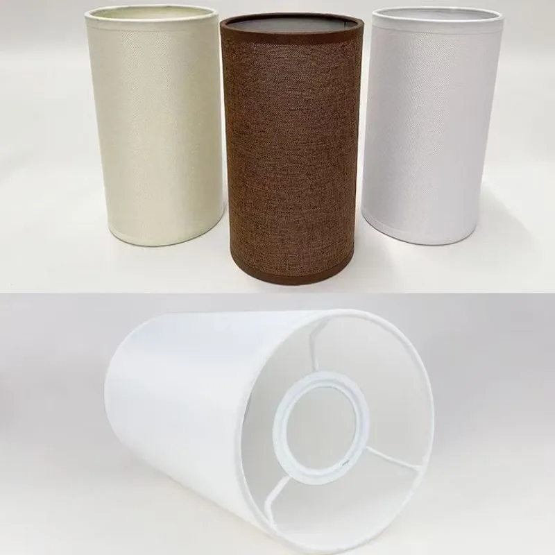 

1pc Small Tall Cloth Lamp Shade Round Slim Drum LampShades Fabric Barrel Lamp Shades for Tablelamps,Ceiling lamps