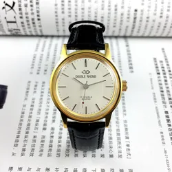 Manual Mechanical Watch Men Hand Wind Wristwatch Beijing Factory Orologio Business Man Black Leather White Dial Classic Clock