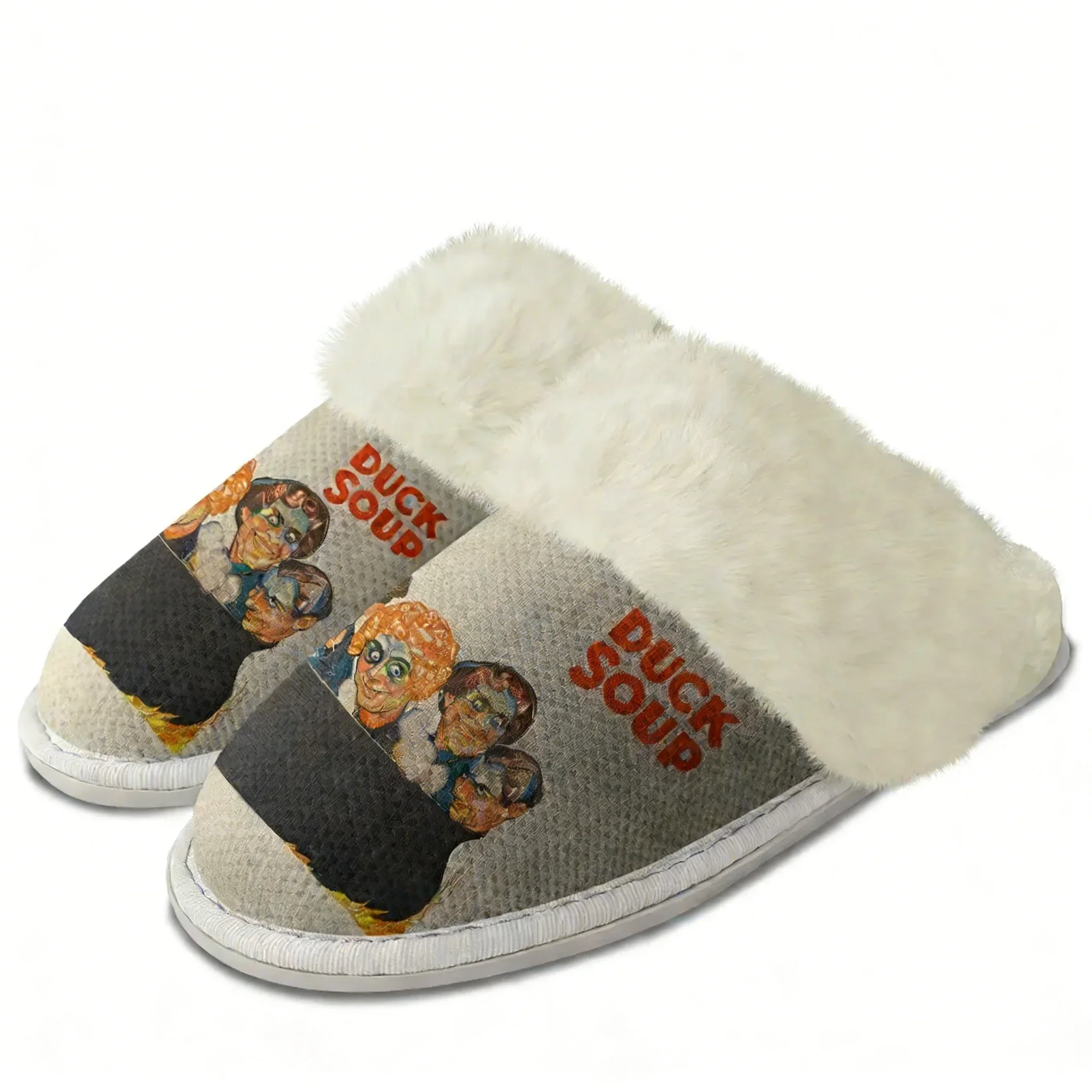 

Duck Soup Plush Edge Warm Shoe Men Women Home Casual Slipper Bedroom Thermal Cotton Personalized Lightweight Customize Slippers