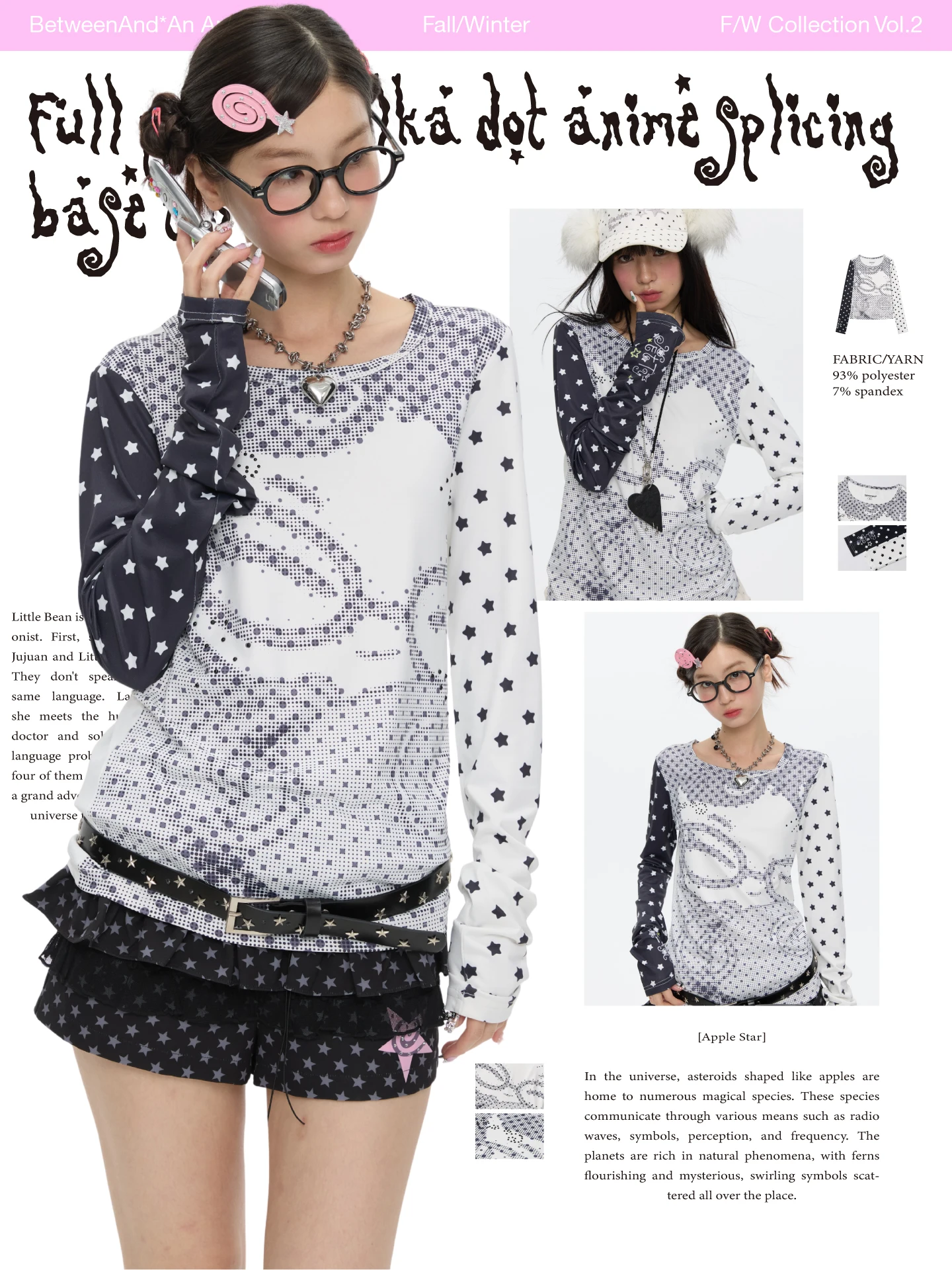 BENAND Pixel Art Anime Patchwork Long Sleeve Women's Base Layer Top Slimming Casual Style round Neck T-shirt Summer Fashion