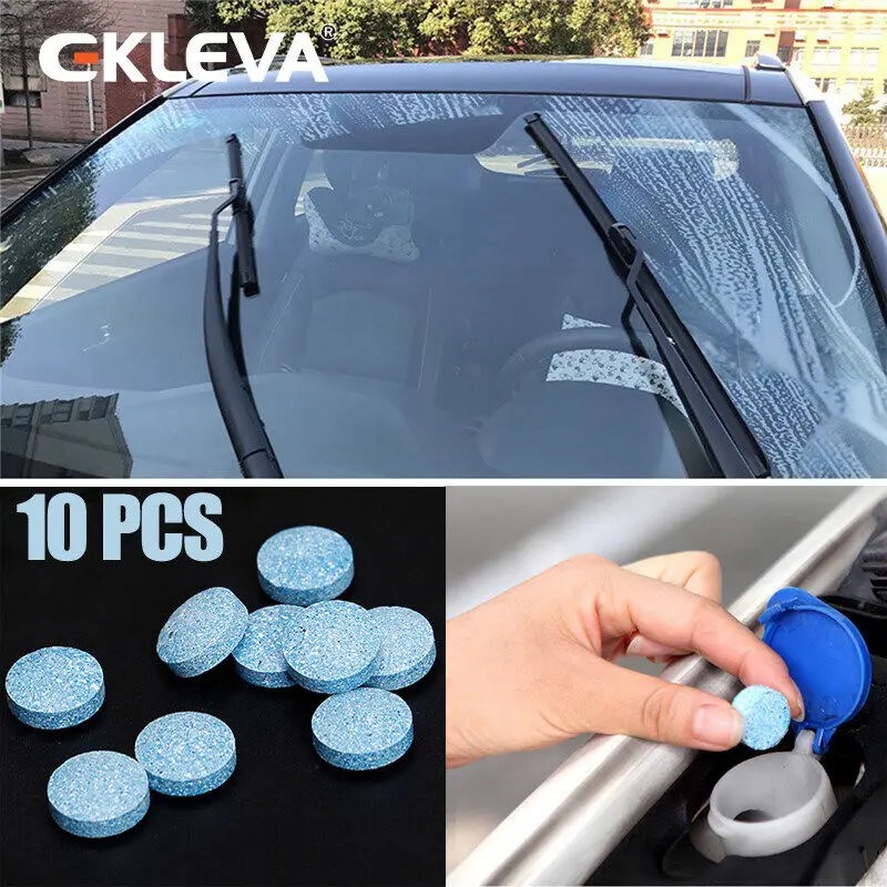 

EKLEVA (1PCS=4L Water)Car Solid Wiper Fine Seminoma Wiper Auto Window Cleaning Effervescent tablet Windshield Glass Cleaner