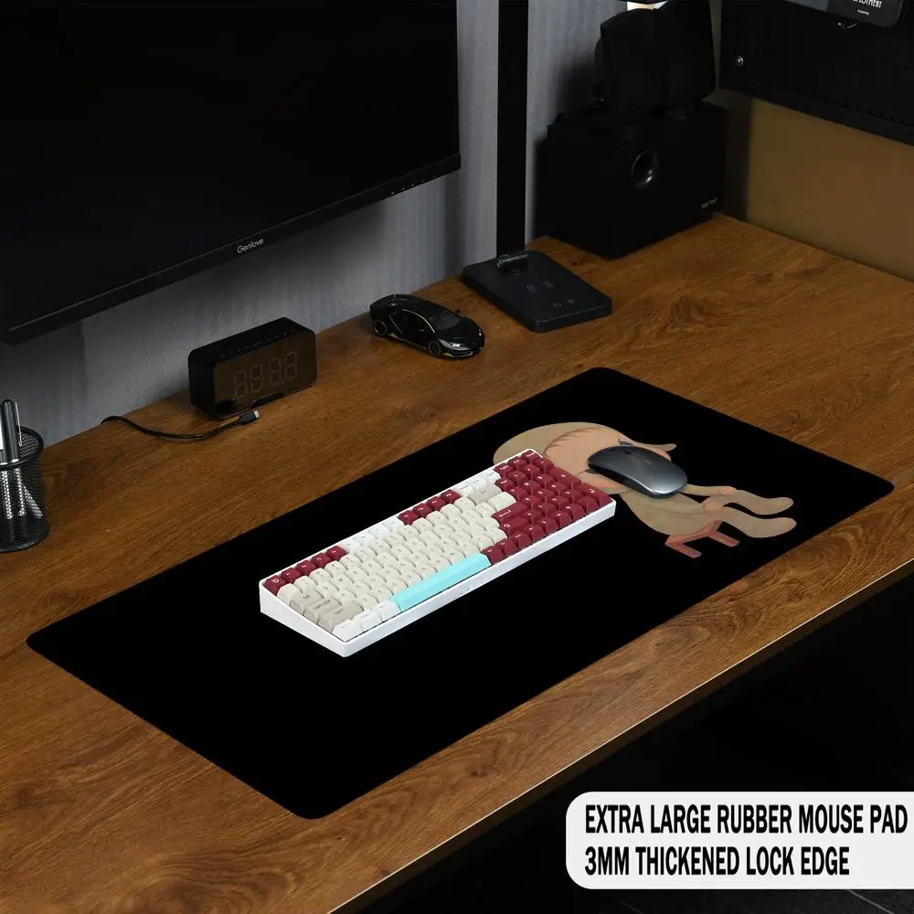 Yoshitomo Nara Mouse Pad Xxl Computer Large Size Non-slip Gamer Keyboard 90x40cm Art Design HD Deskmat