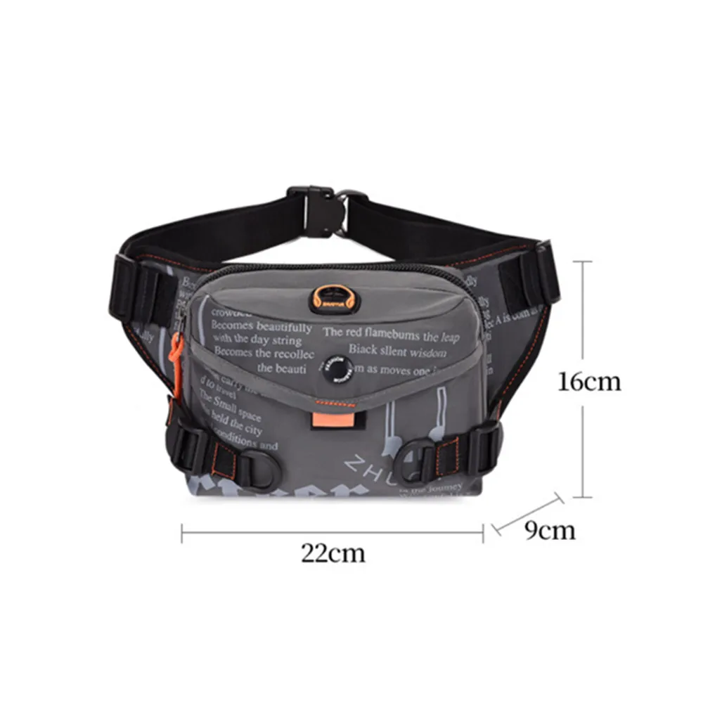 Lettered Printing Waterproof Tooling Street Leisure Messenger Fashion Buckle Multifunctional Shoulder Waist Bag Backpack