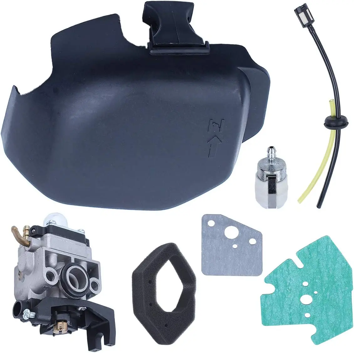 Carburetor For Honda GX25 GX25NT HHT25S Air Fuel Filter Housing Line Gasket Kit Carburetor Air Filter Housing